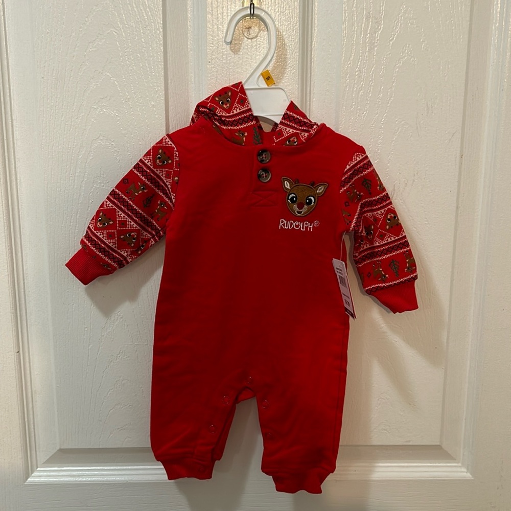 New borns Rudolph, the red nose reindeer set